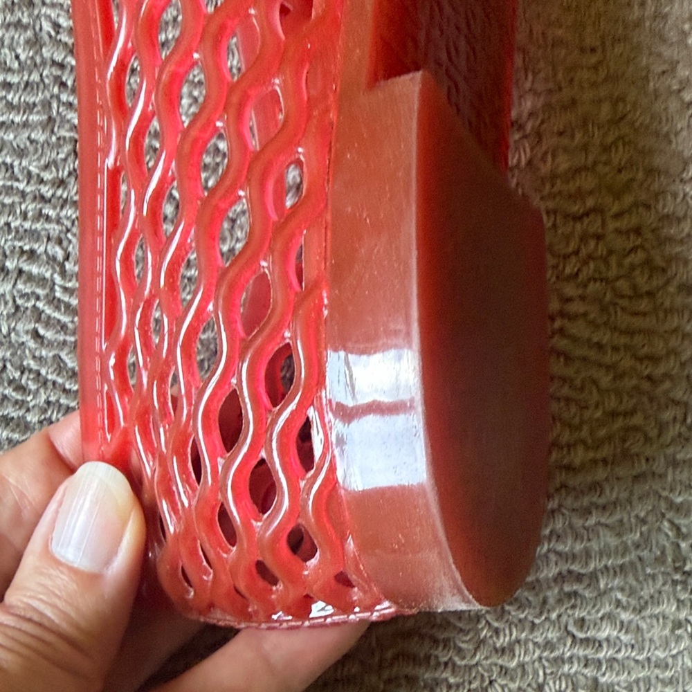 Sam Edelman Red Jelly Mary Jane Flats with Lattice Detail - Picture 3 of 7